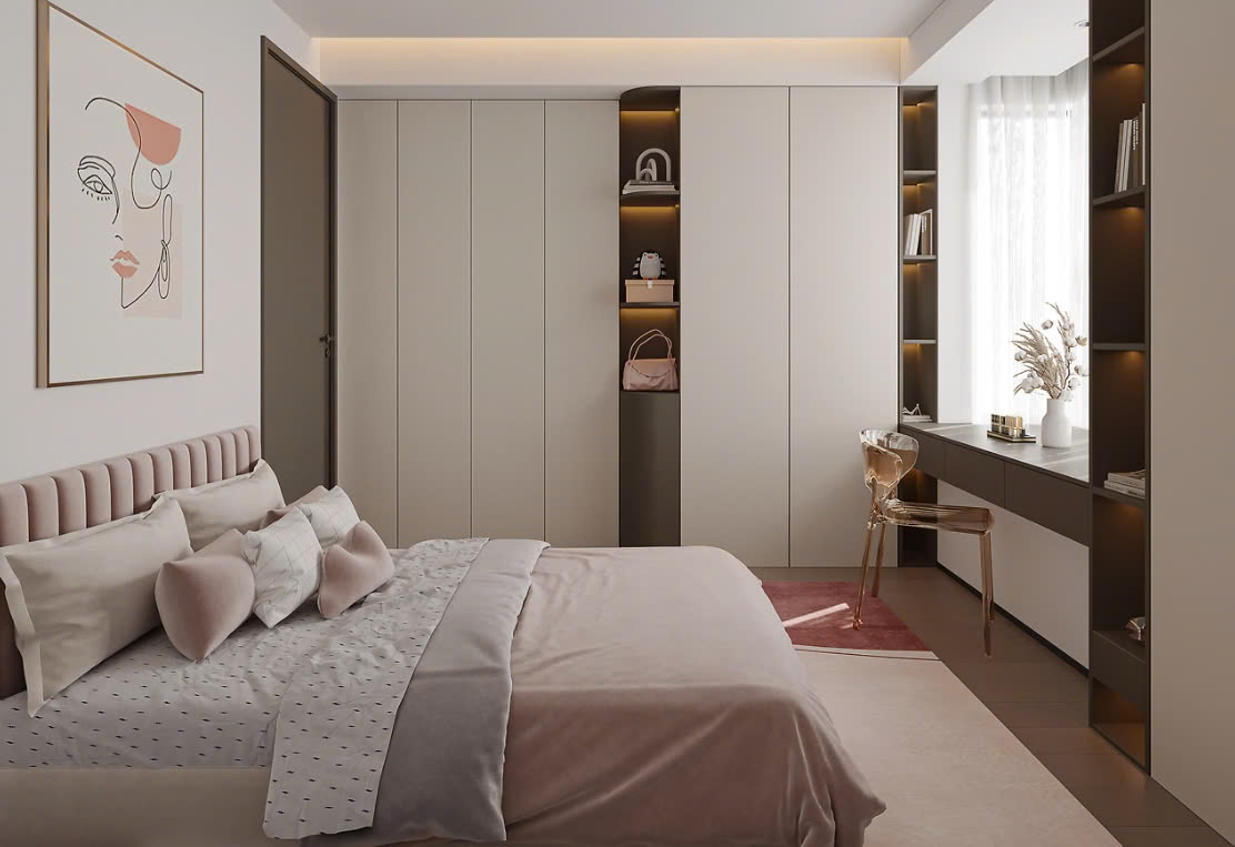 phòng ngủ gỗ công nghiệp