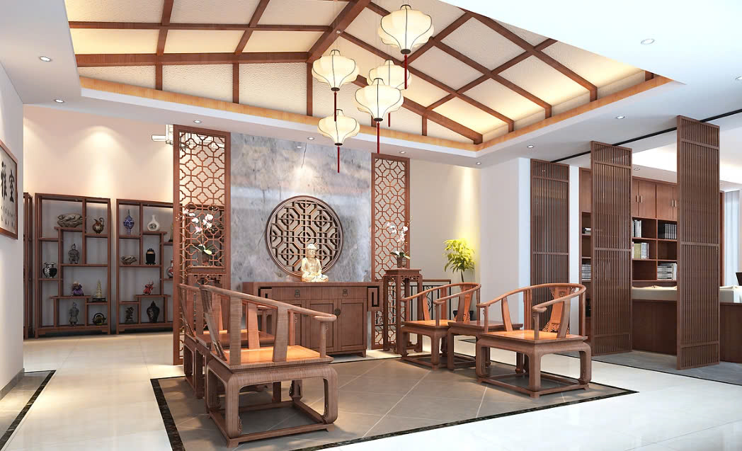 phòng khách có bàn thờ