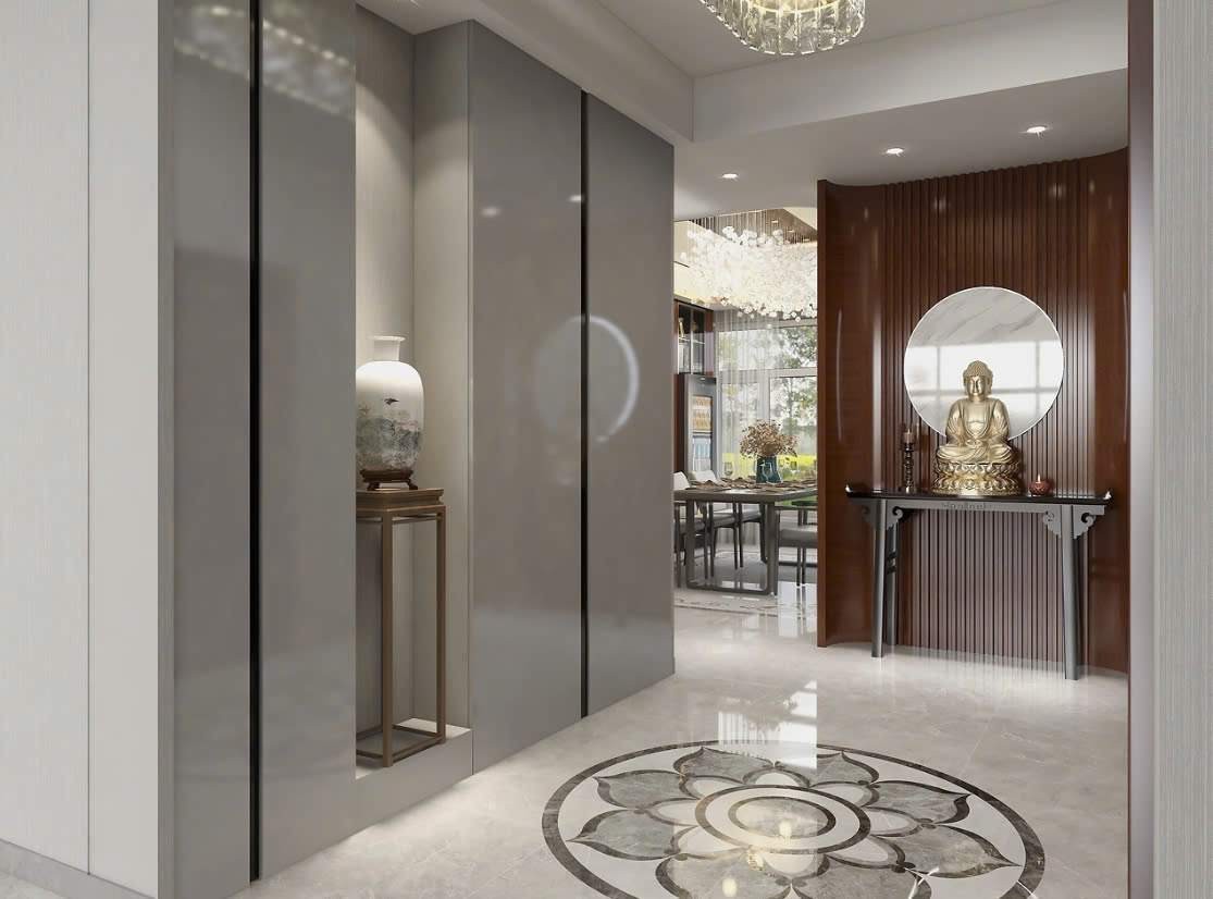 mẫu phòng khách có bàn thờ đẹp