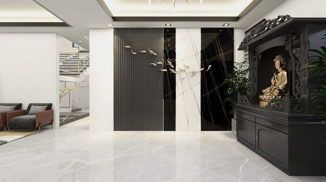 phòng khách có bàn thờ