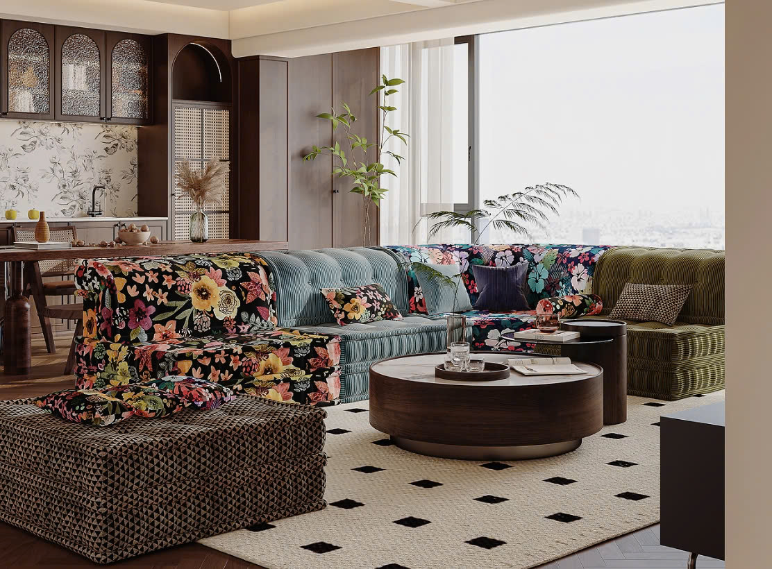 Phòng Khách Indochine thiết kế phòng khách Indochine