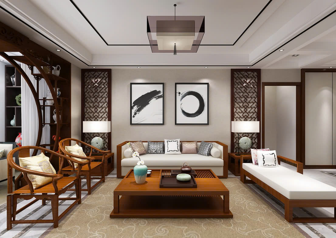 Phòng Khách Indochine Thiết kế nội thất Indochine