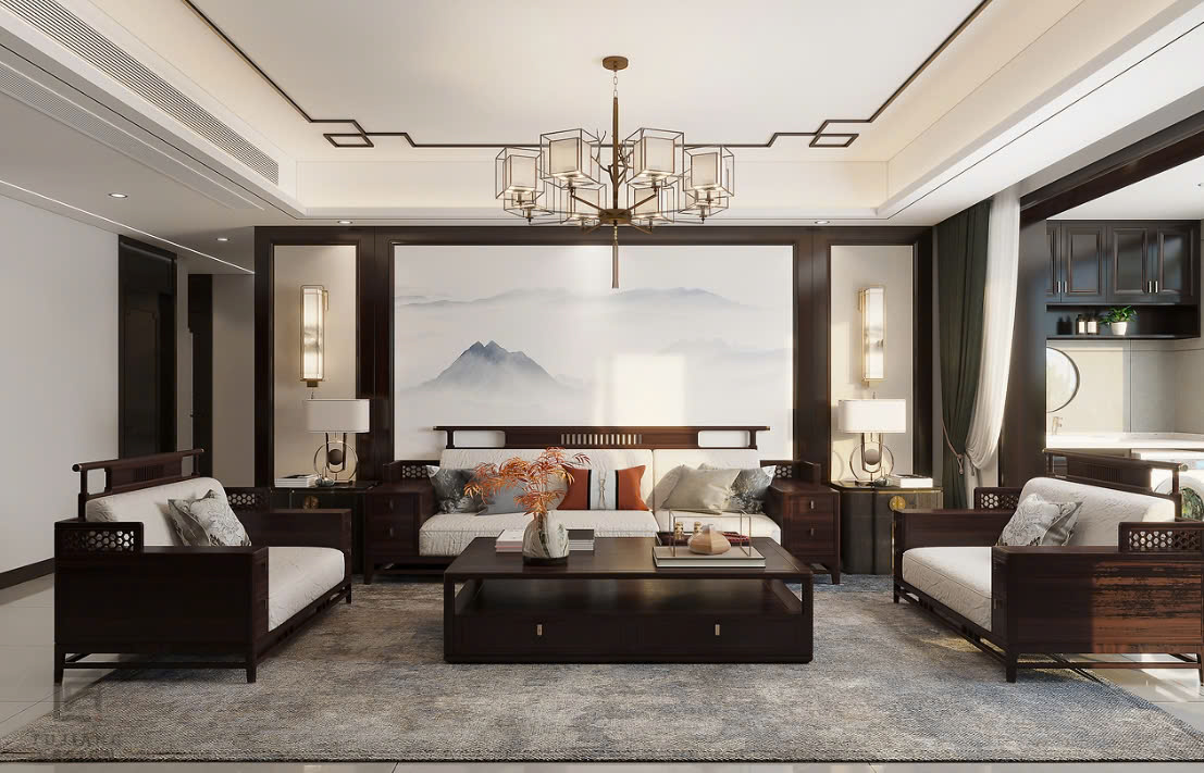 Phòng Khách Indochine thiết kế phòng khách