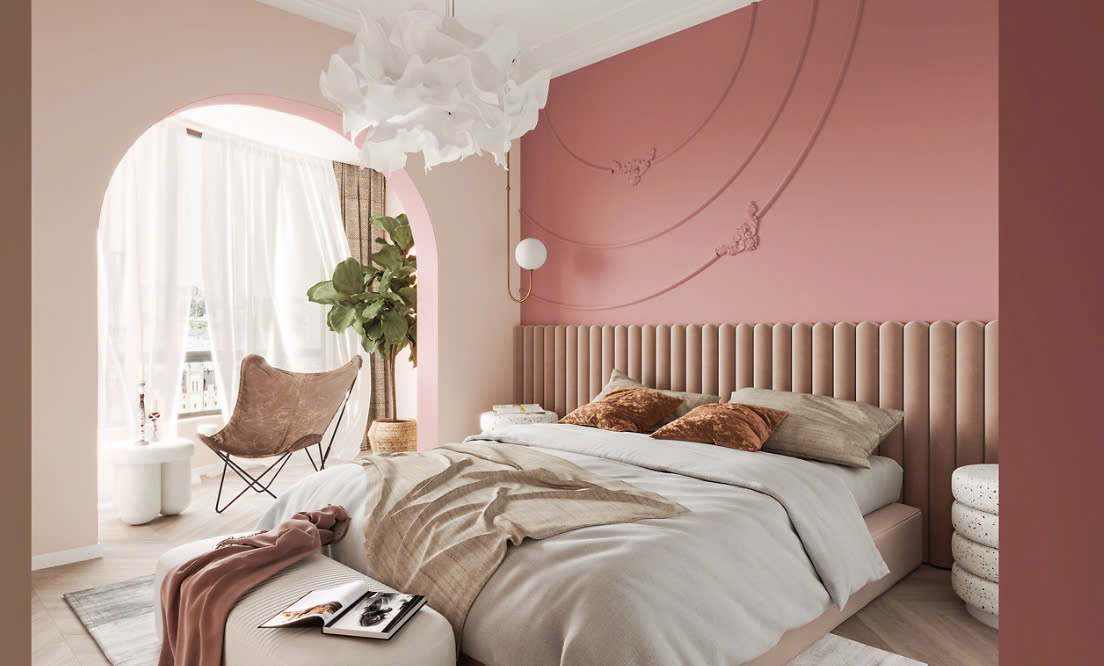 Phòng Ngủ Bé Gái Màu Hồng