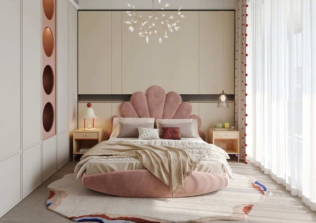 phòng bé gái màu hồng