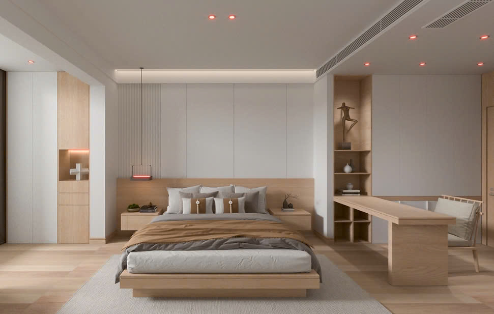 Phòng Ngủ Gỗ Tự Nhiên thiết kế nội thất phòng ngủ