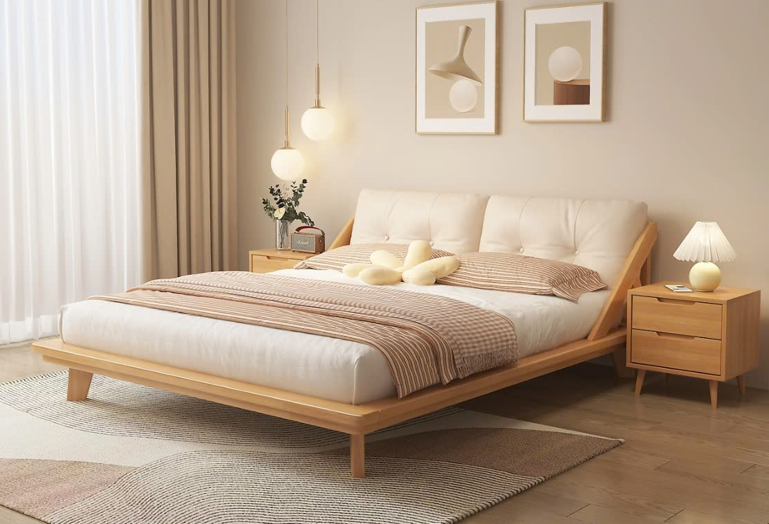 Phòng Ngủ Gỗ Tự Nhiên thiết kế nội thất gỗ tự nhiên