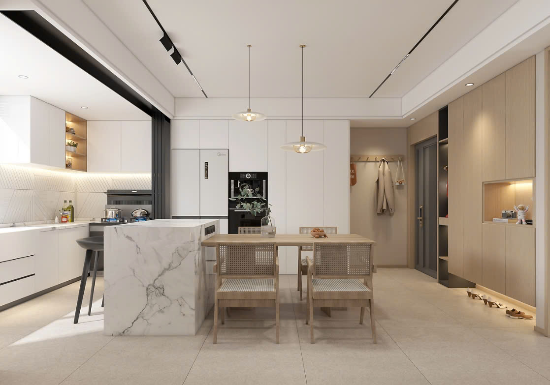 thiết kế nhà bếp không gian mở thiết kế nội thất nhà bếp