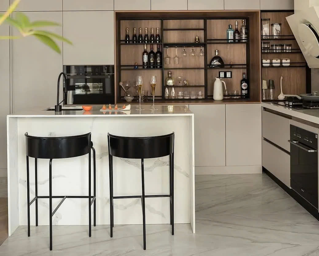 thiết kế nhà bếp không gian mở nội thất bếp không gian mở