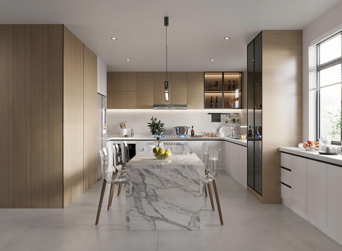 thiết kế nhà bếp không gian mở nhà bếp không gian mở