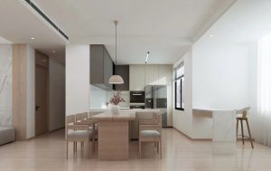 thiết kế nhà bếp không gian mở