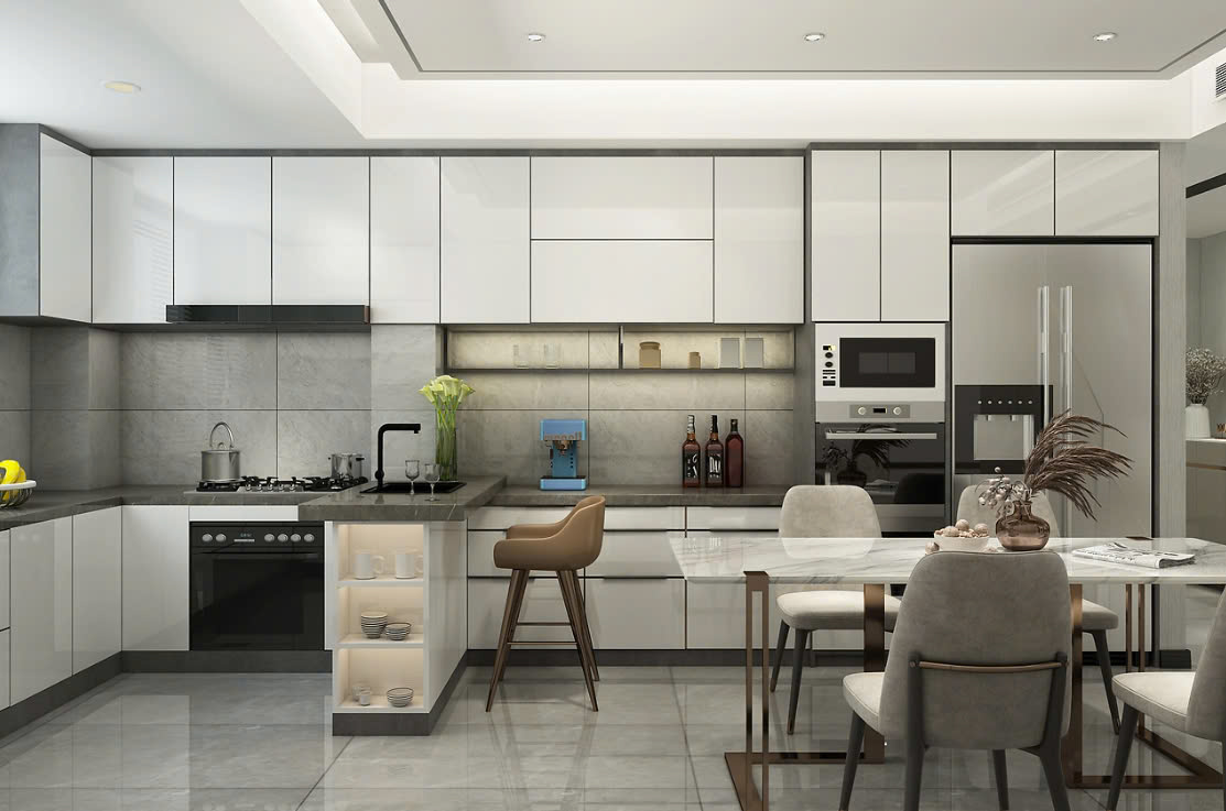 thiết kế nhà bếp không gian mở thiết kế nhà bếp không gian mở