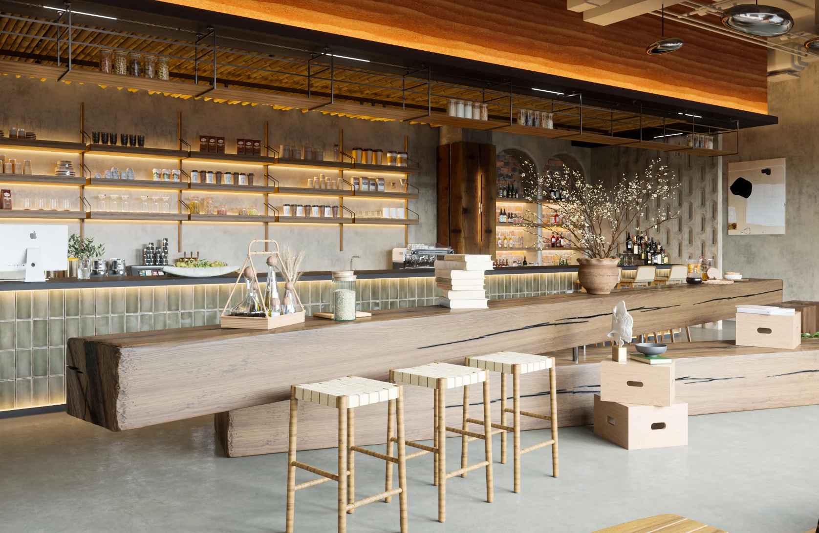 Kích Thước Thiết Kế Quầy Bar Quán Cafe