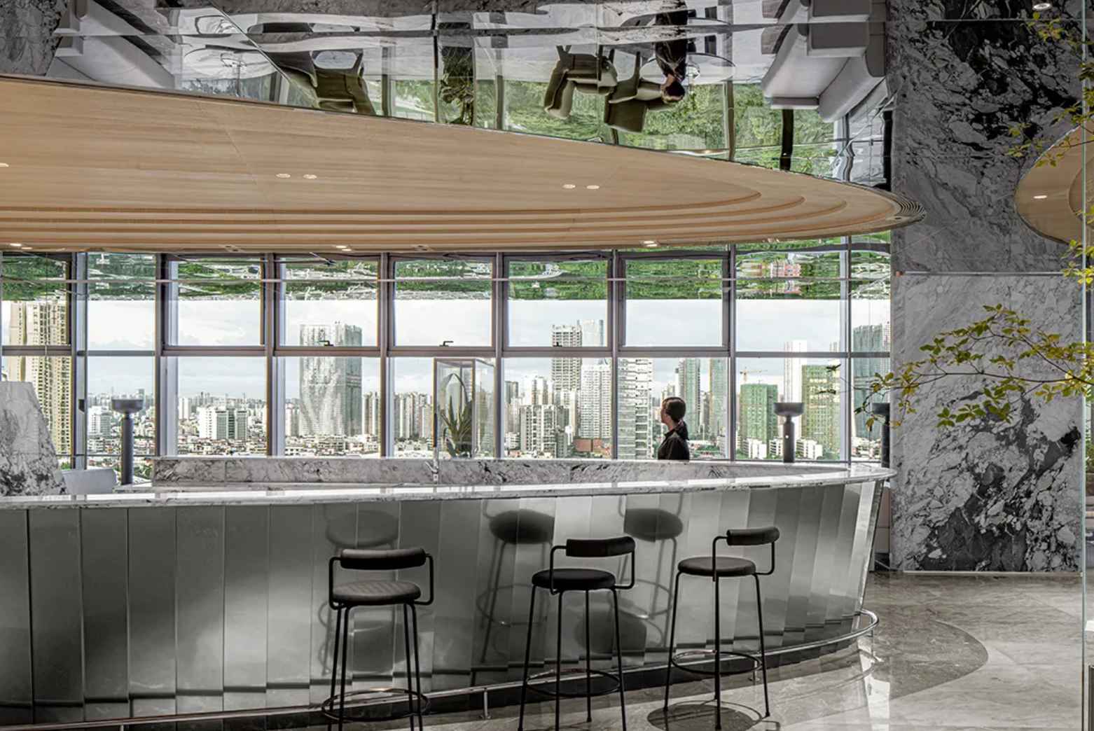 Thiết Kế Quầy Bar Quán Cafe Bằng Khung Sắt