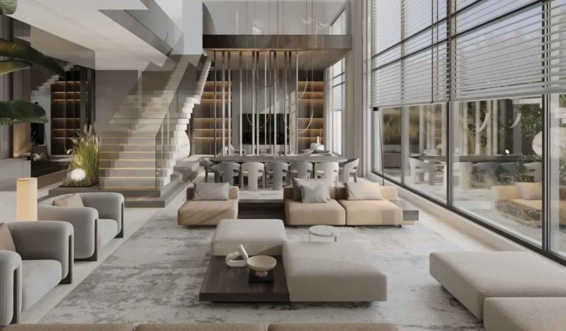 Phòng Khách Thông Tầng Phòng khách thông tầng cho penthouse