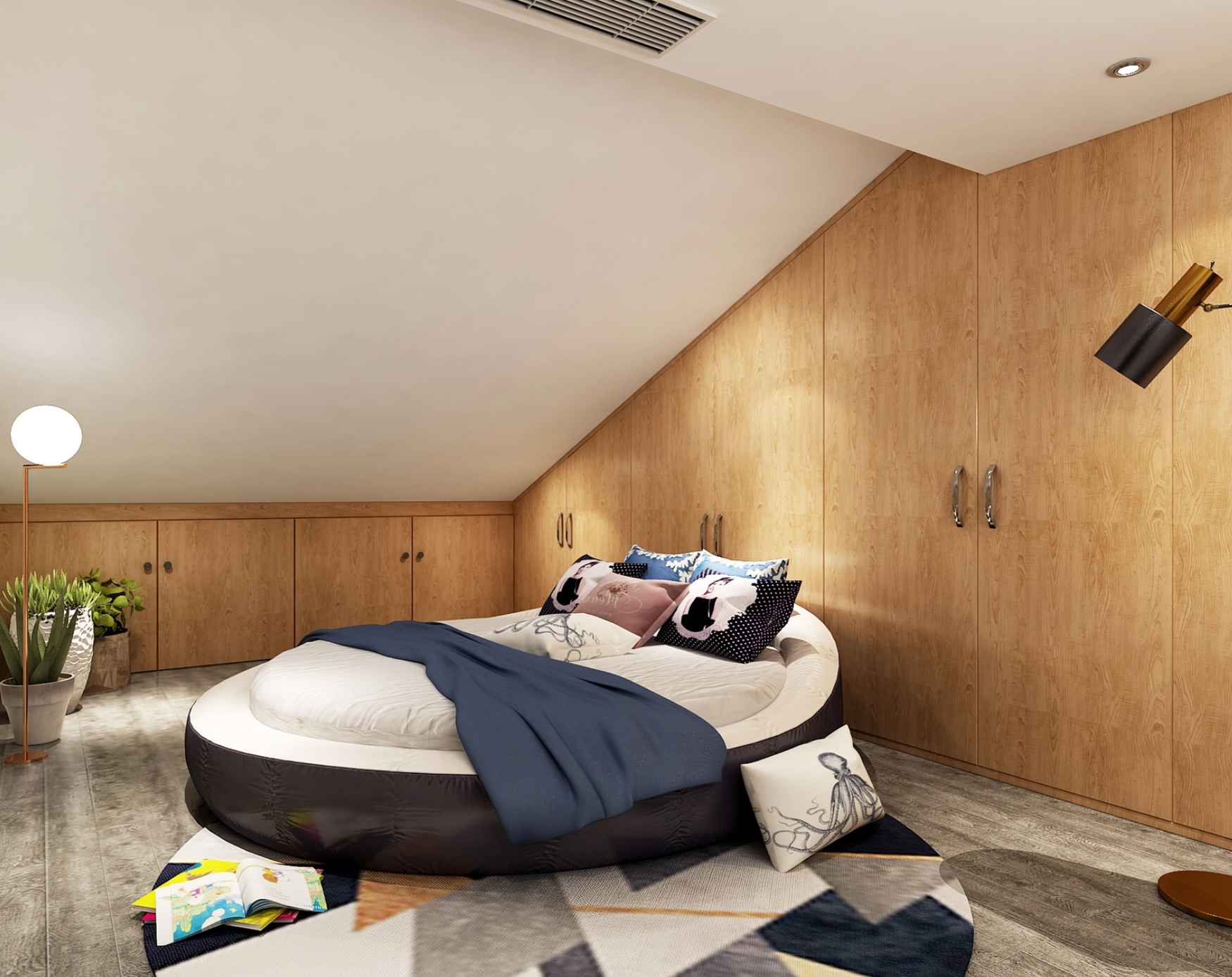 Một Số Mẫu Thiết Kế Phòng Ngủ Gác Mái Đẹp