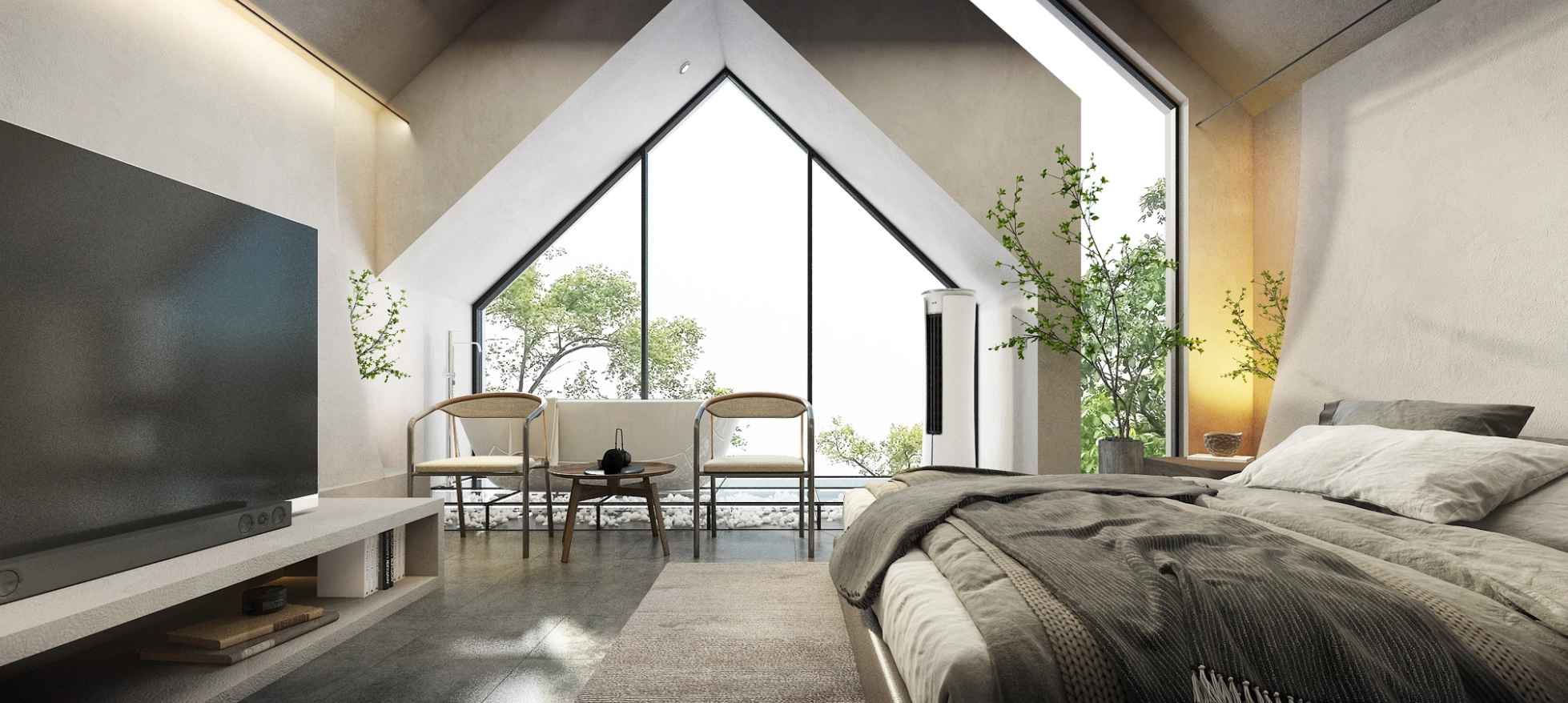 Mẫu Phòng Ngủ Gác Mái Độc Đáo - Ấn Tượng