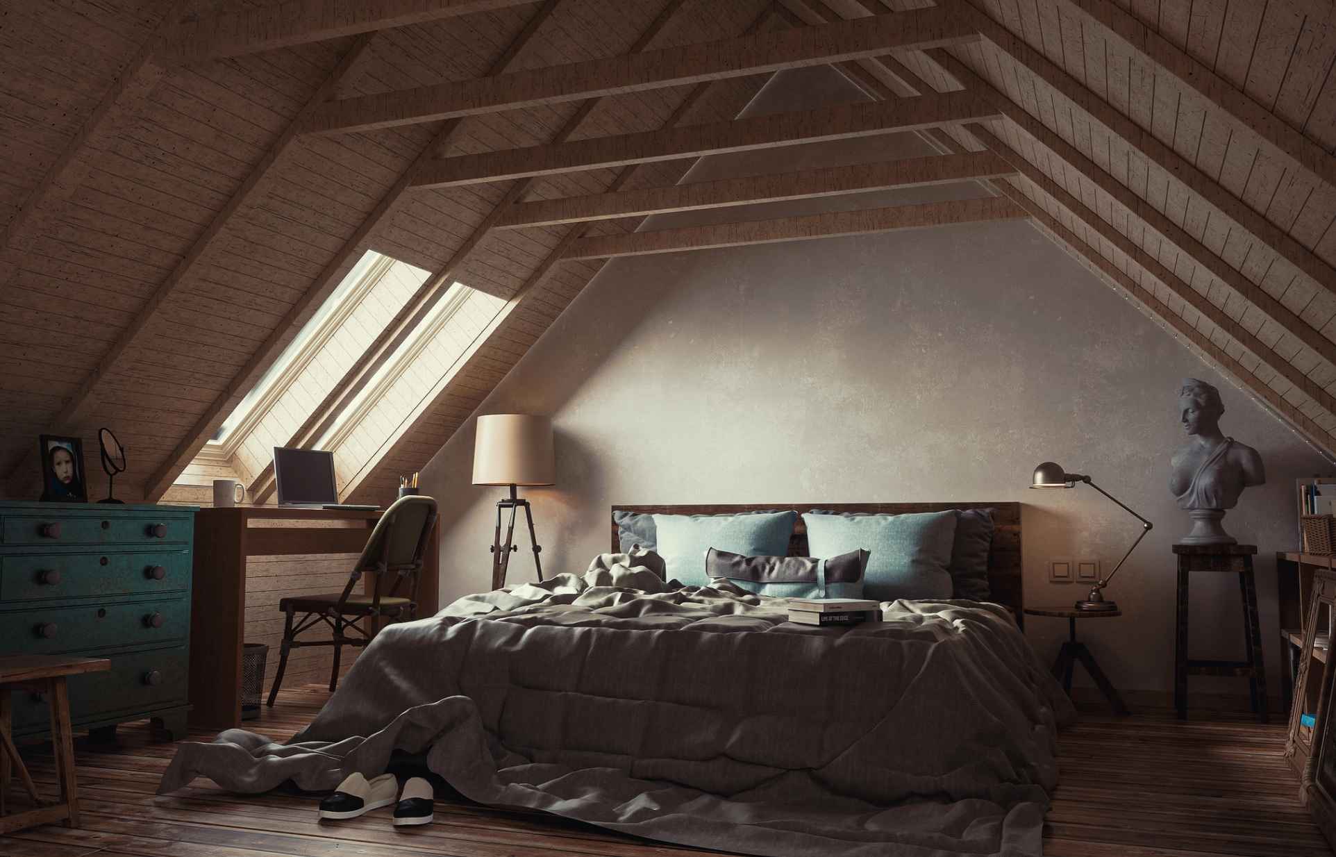 Thiết Kế Phòng Ngủ Gác Mái Không Gian Khép Kín