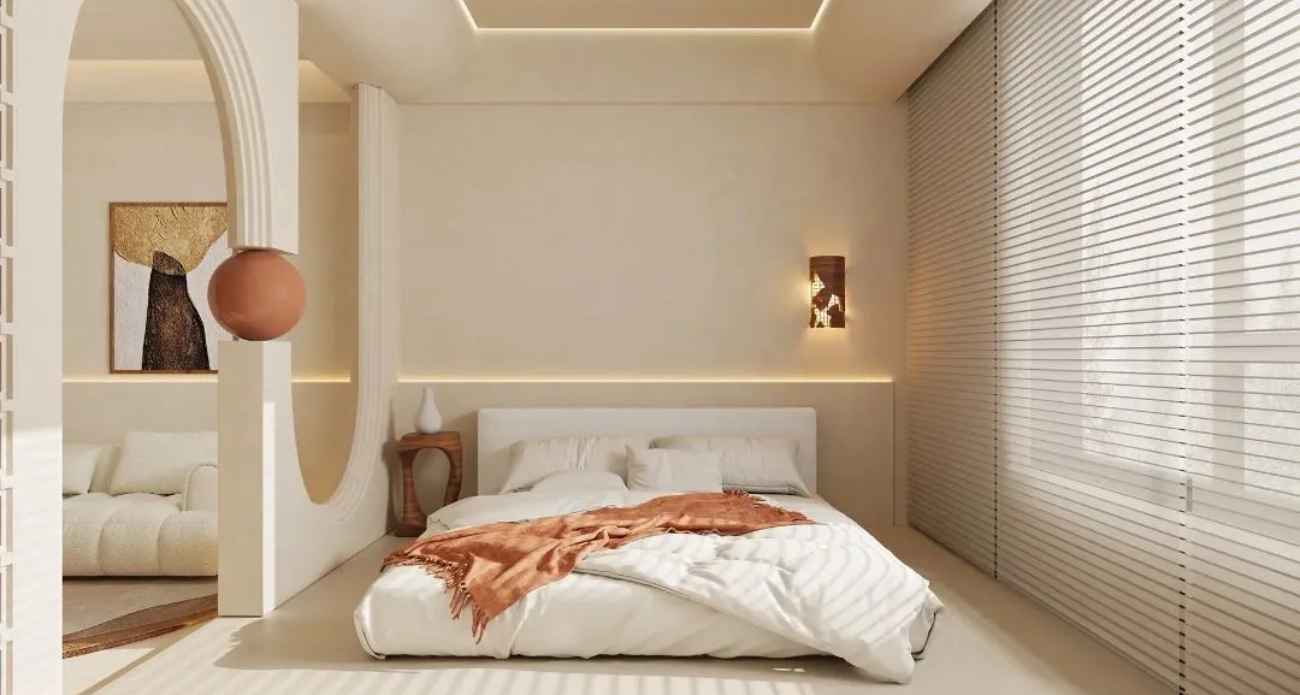 Phòng ngủ nội thất bo cong