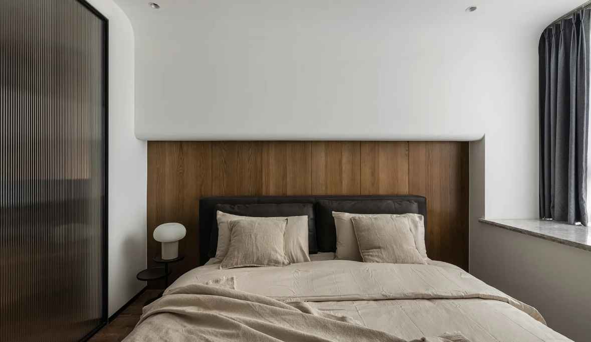 Phòng ngủ nội thất bo cong retro