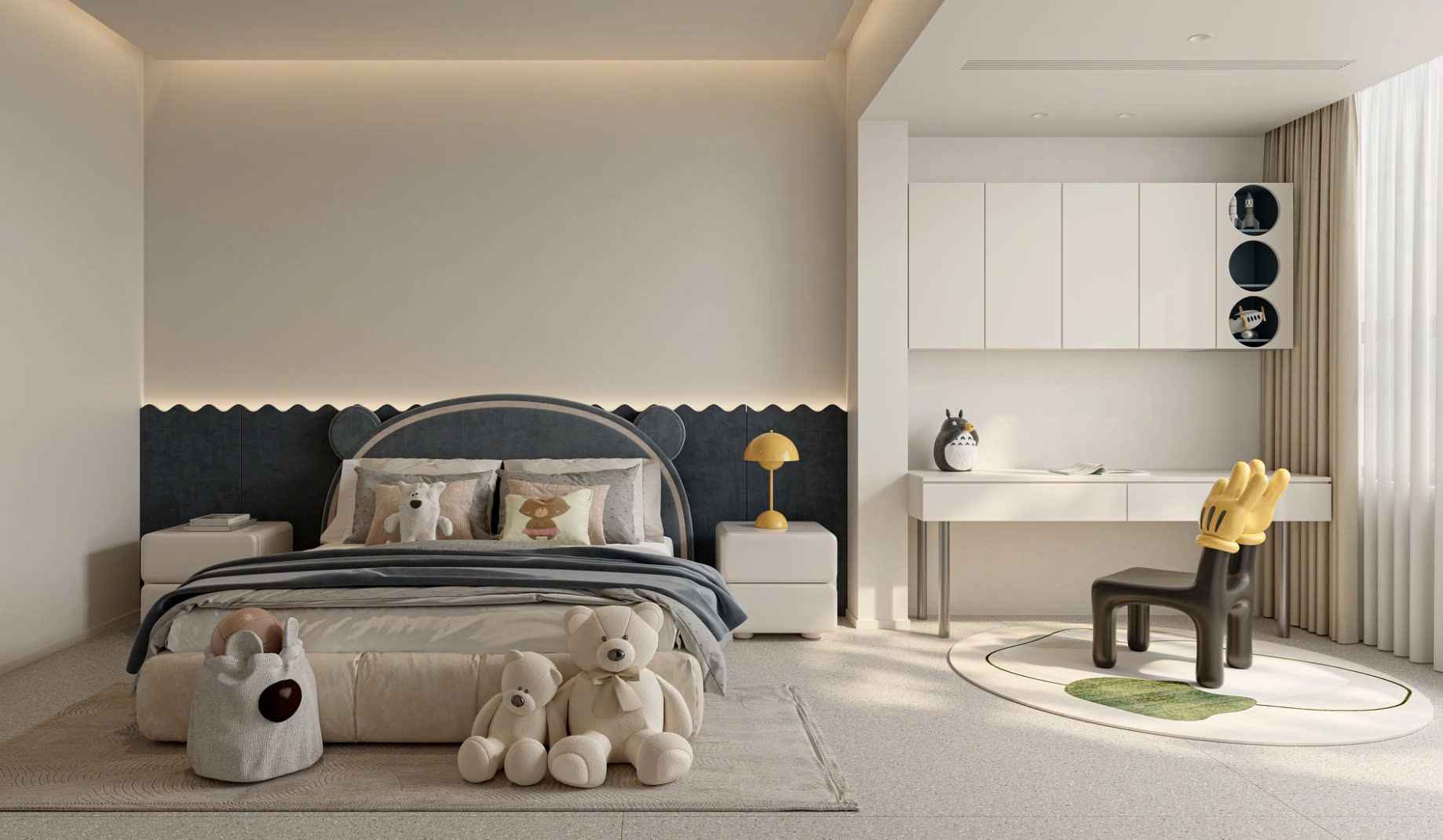 Phòng ngủ homestay theo kiểu hoạt hình