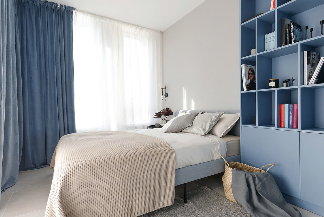 Phòng Ngủ Màu Xanh