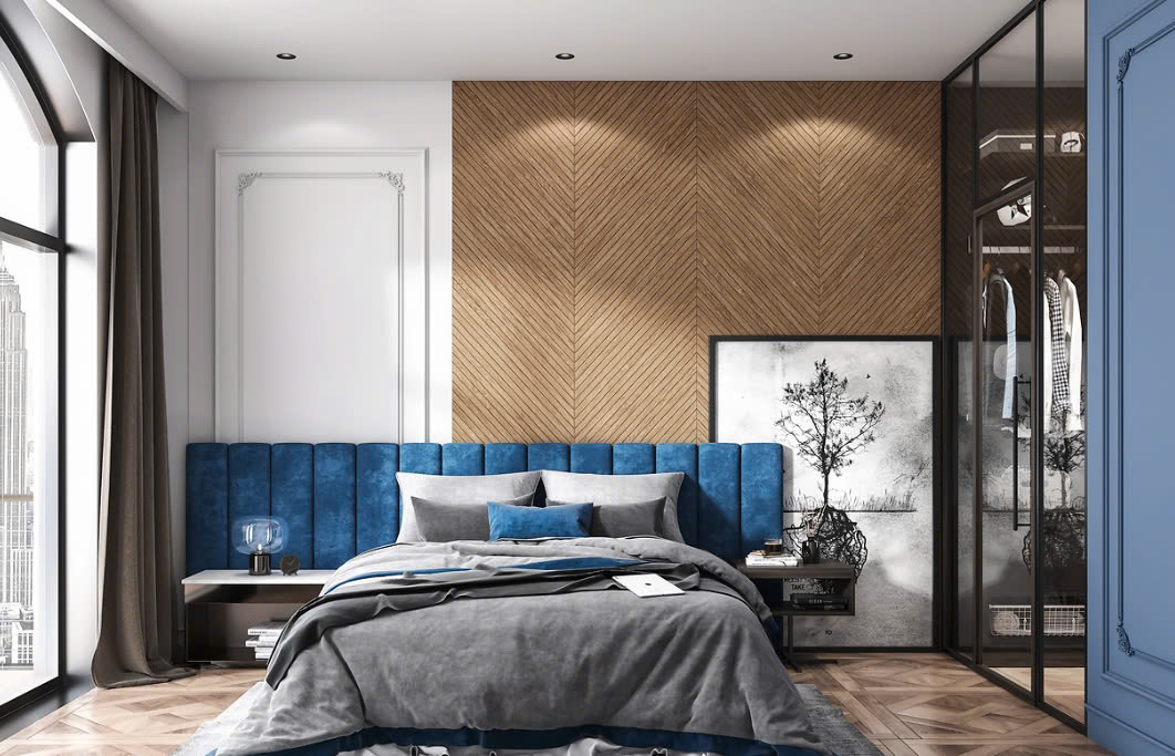 Phòng Ngủ Màu Xanh