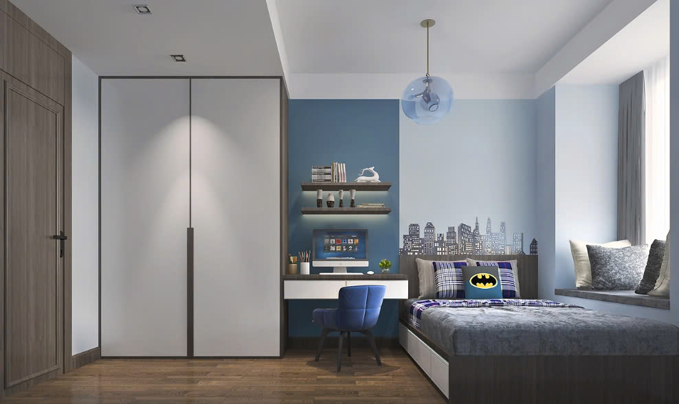 căn phòng màu xanh