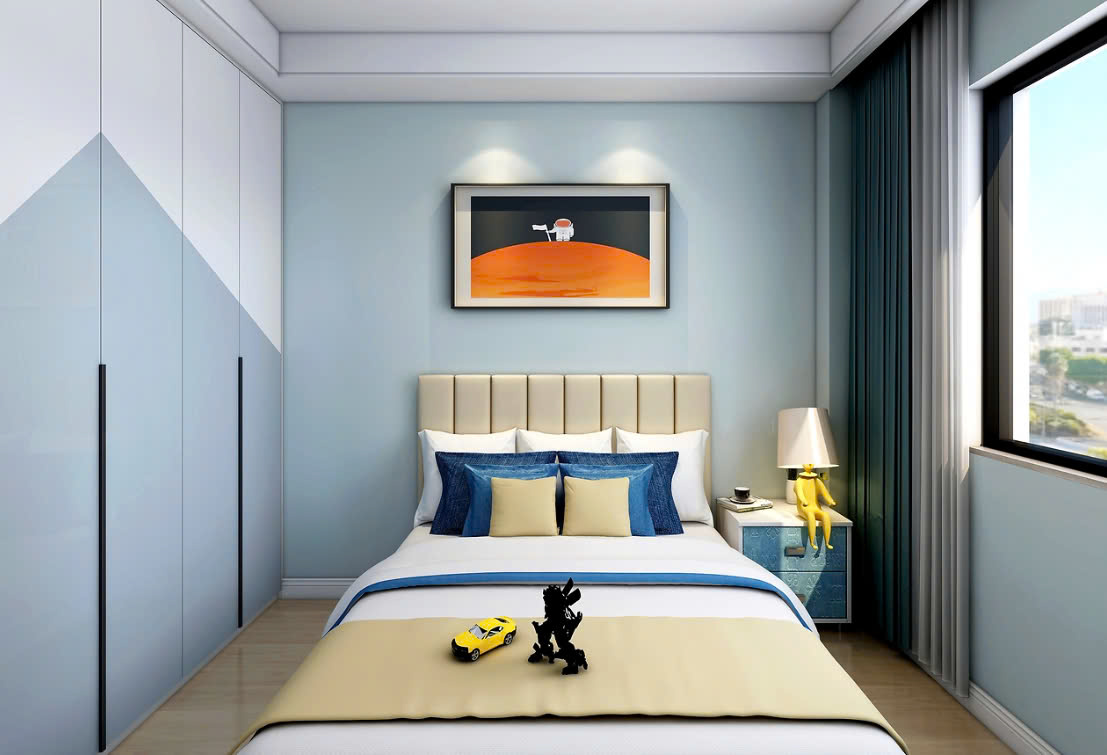 Phòng Ngủ Màu Xanh