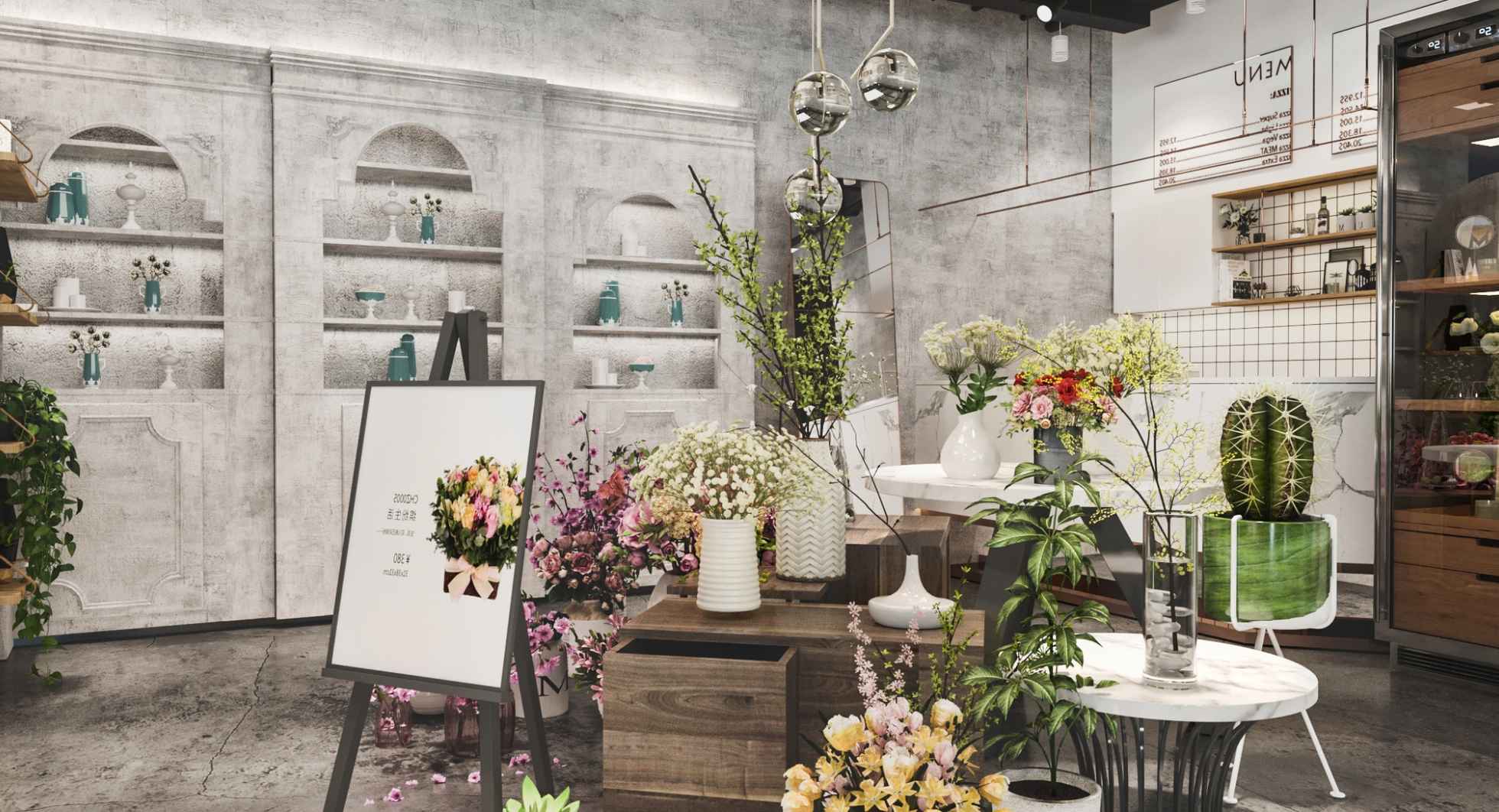 Thiết kế shop hoa tươi Lưu ý thiết kế shop hoa tươi