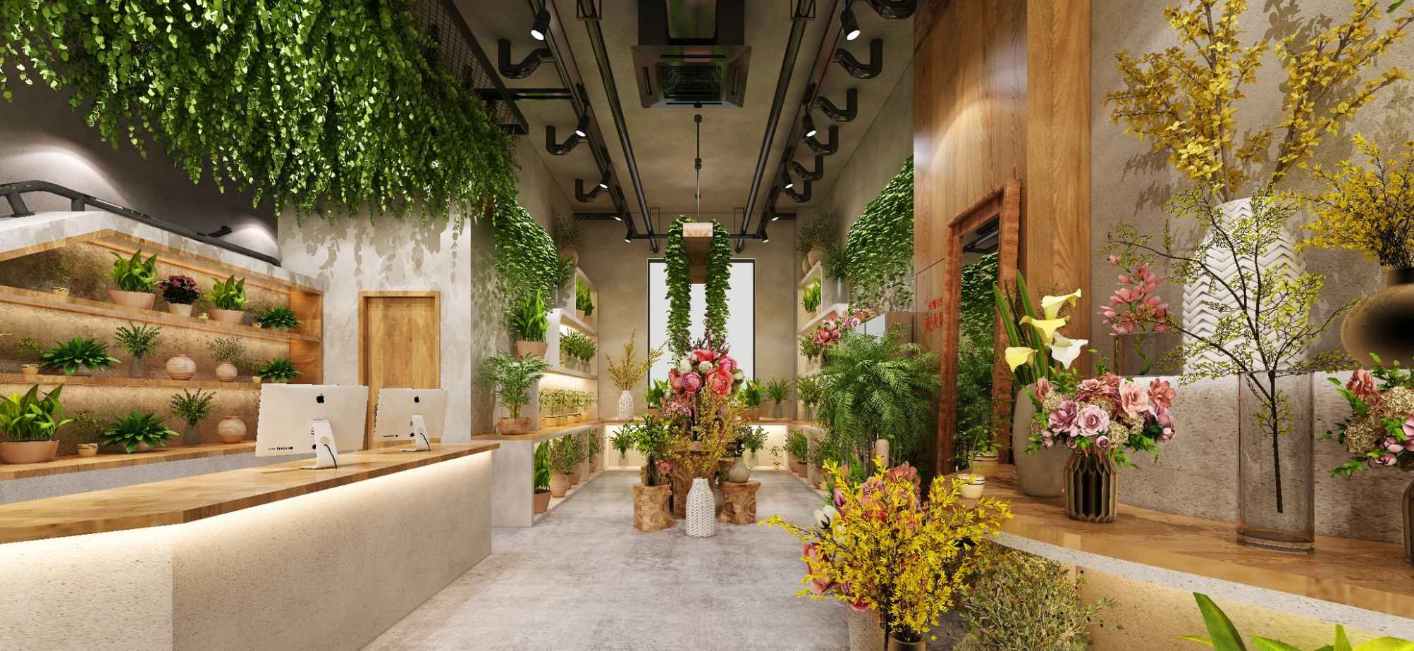 Thiết kế shop hoa tươi Thiết kế shop hoa tươi hiện đại