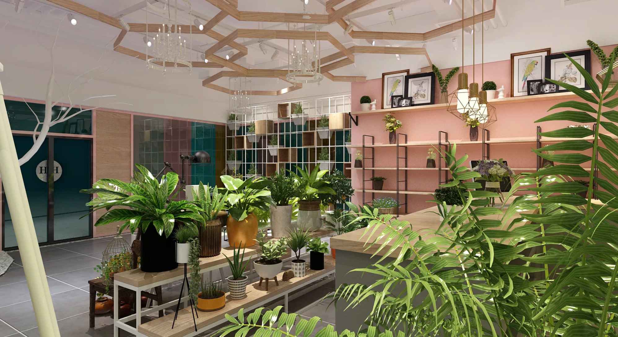 Thiết kế shop hoa tươi Thiết kế shop hoa tươi đẹp lạ