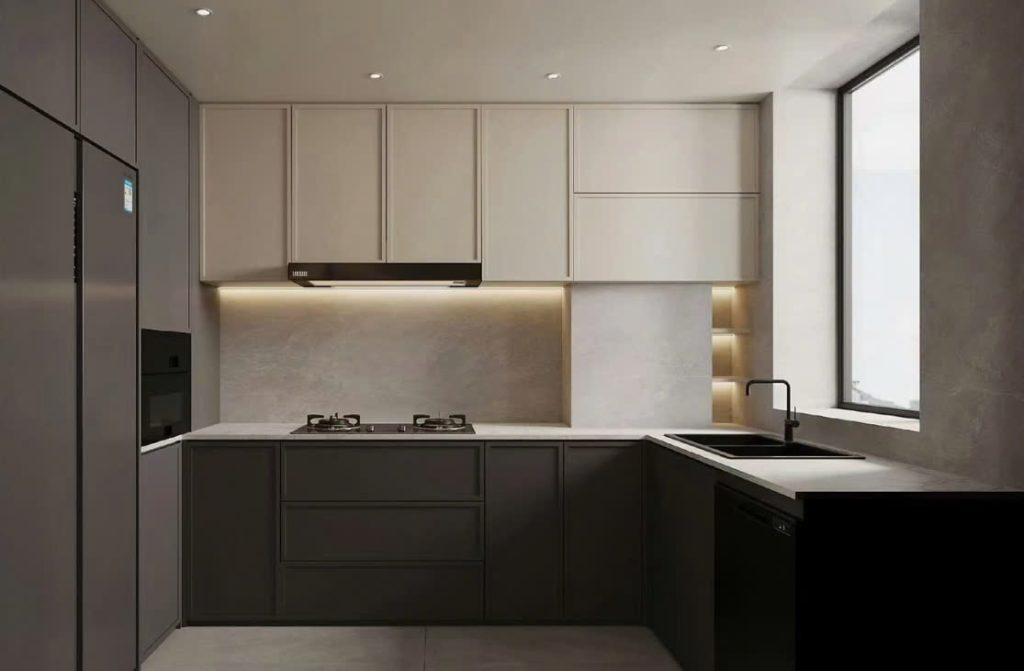 Phòng Bếp Phong Cách Minimalism Màu sắc phòng bếp tối giản