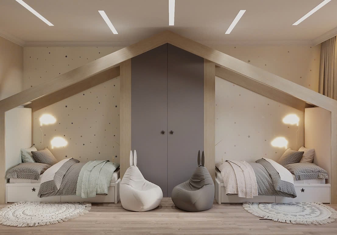 phòng ngủ cho 2 bé phòng ngủ cho 2 bé