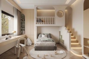 phòng ngủ cho 2 bé