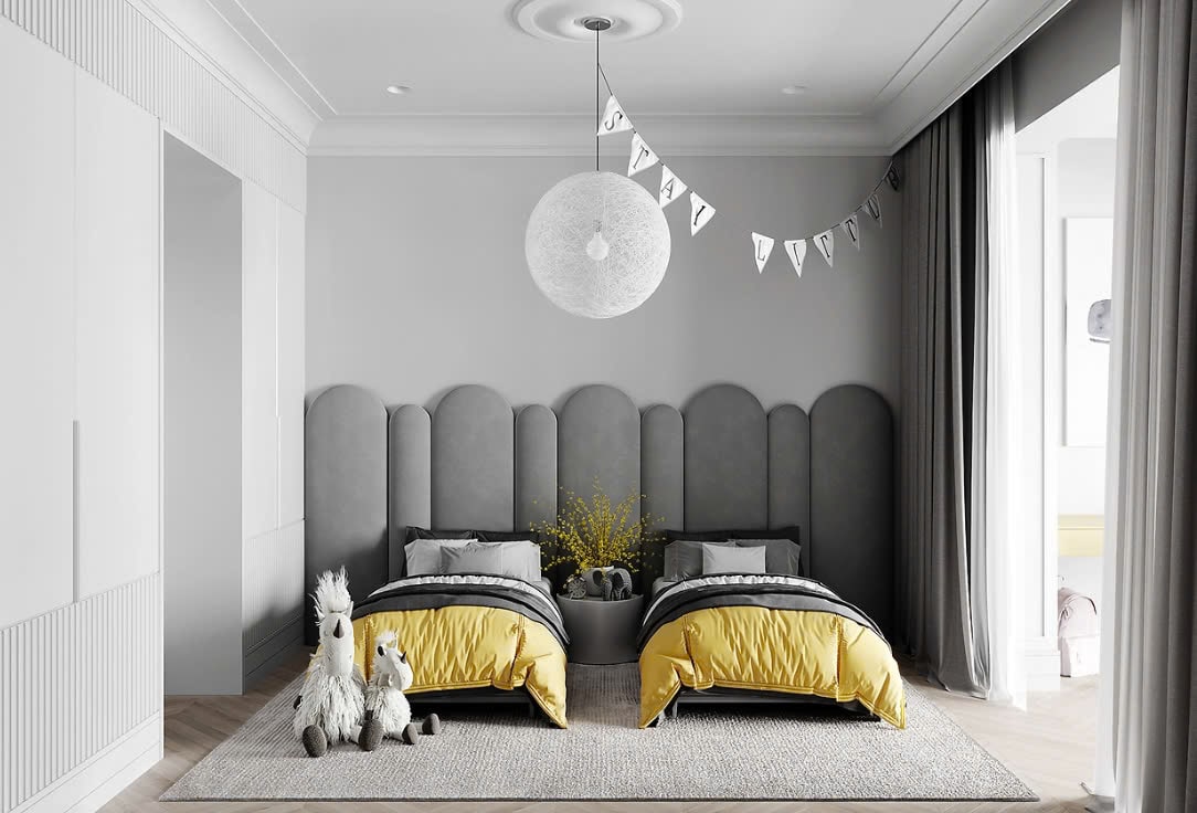 phòng ngủ cho 2 bé thiết kế phòng cho 2 bé