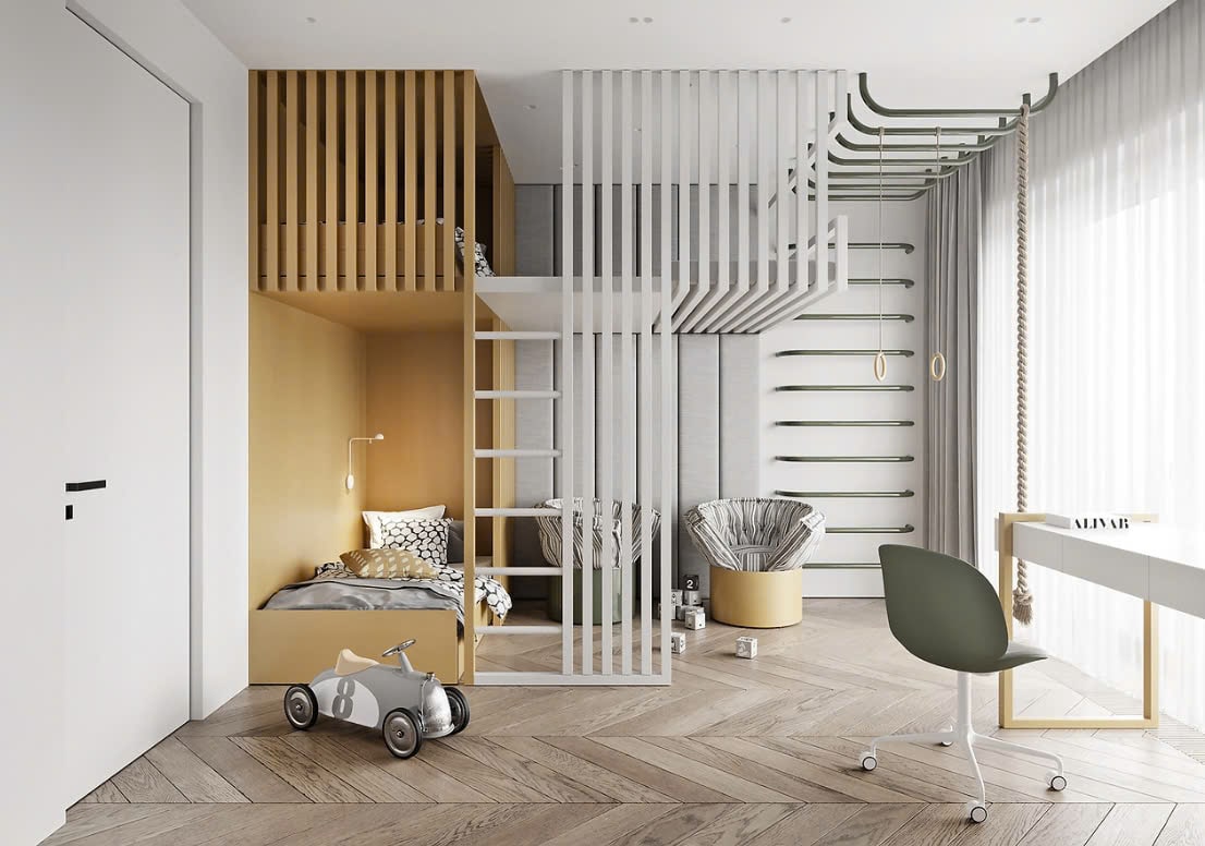 phòng ngủ cho 2 bé phòng cho 2 bé