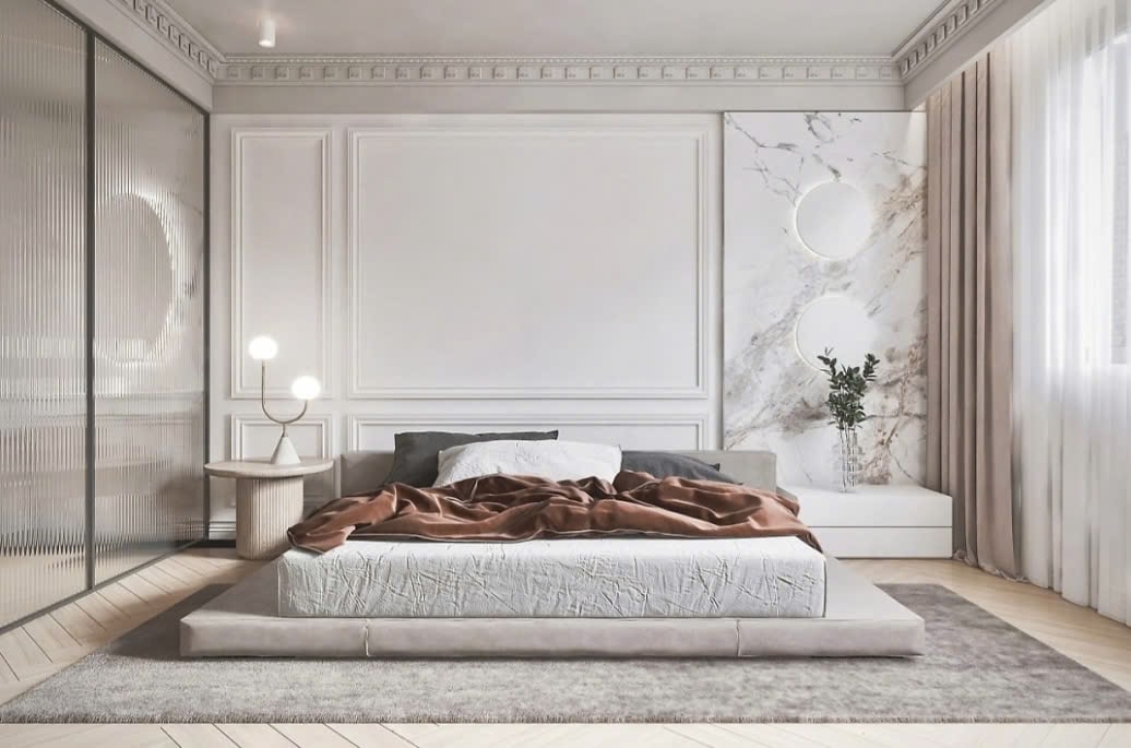 thiết kế phòng ngủ tân cổ điển