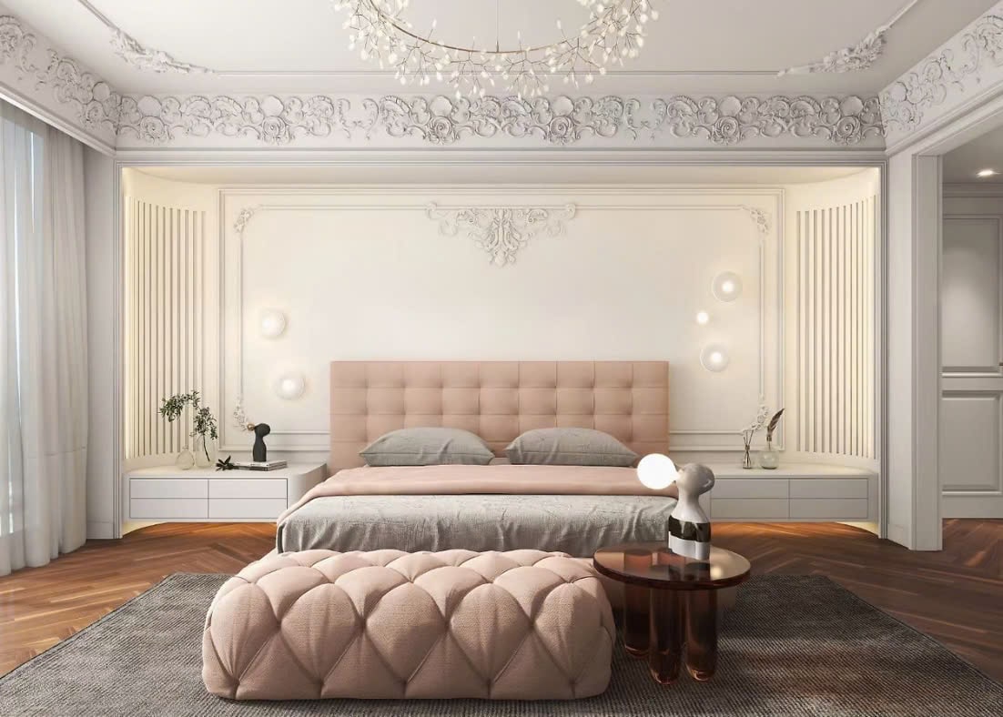 thiết kế phòng ngủ tân cổ điển