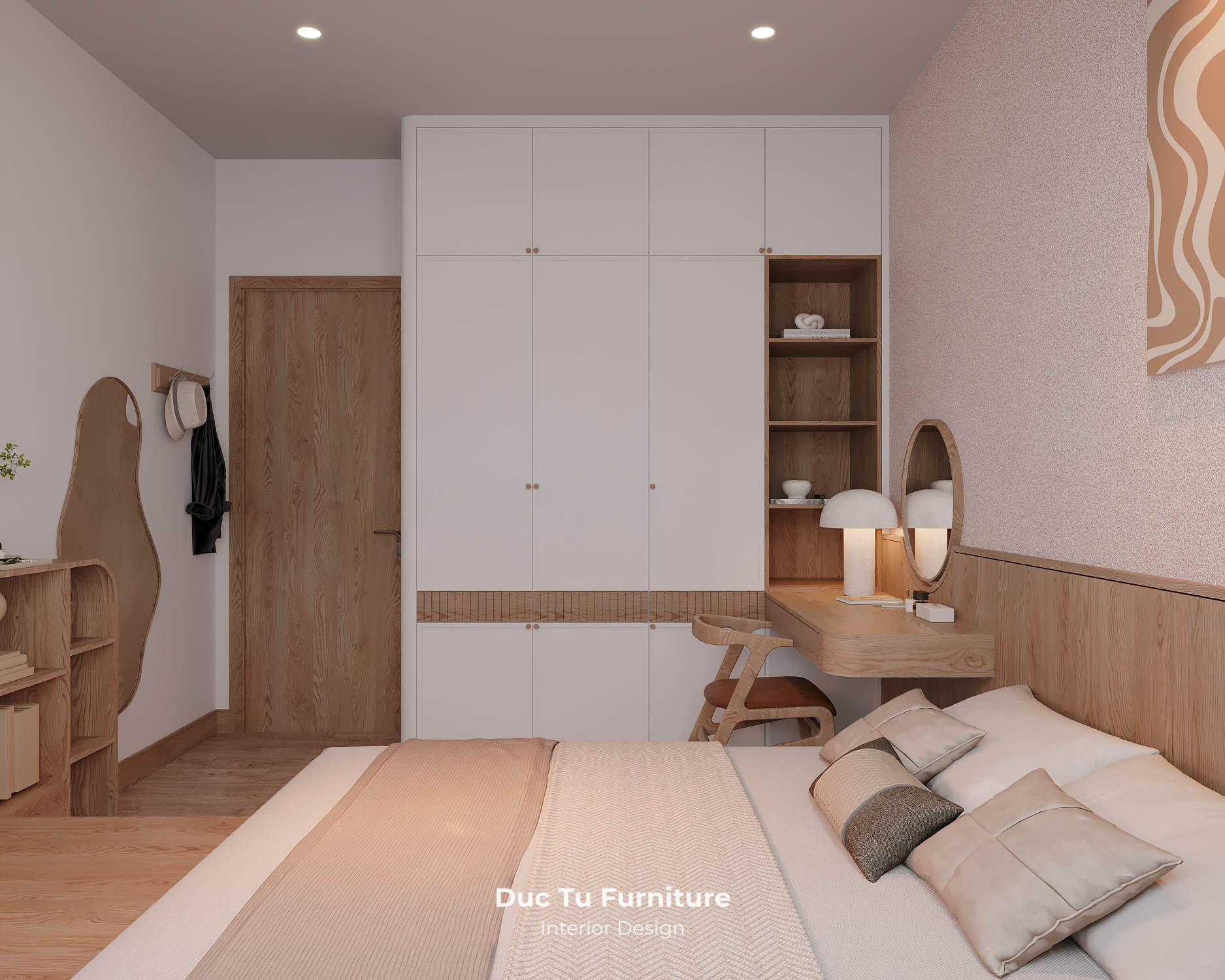căn hộ 1 phòng ngủ Panoma Nội thất được thiết kế đồng bộ giúp tạo nên không gian hài hoà