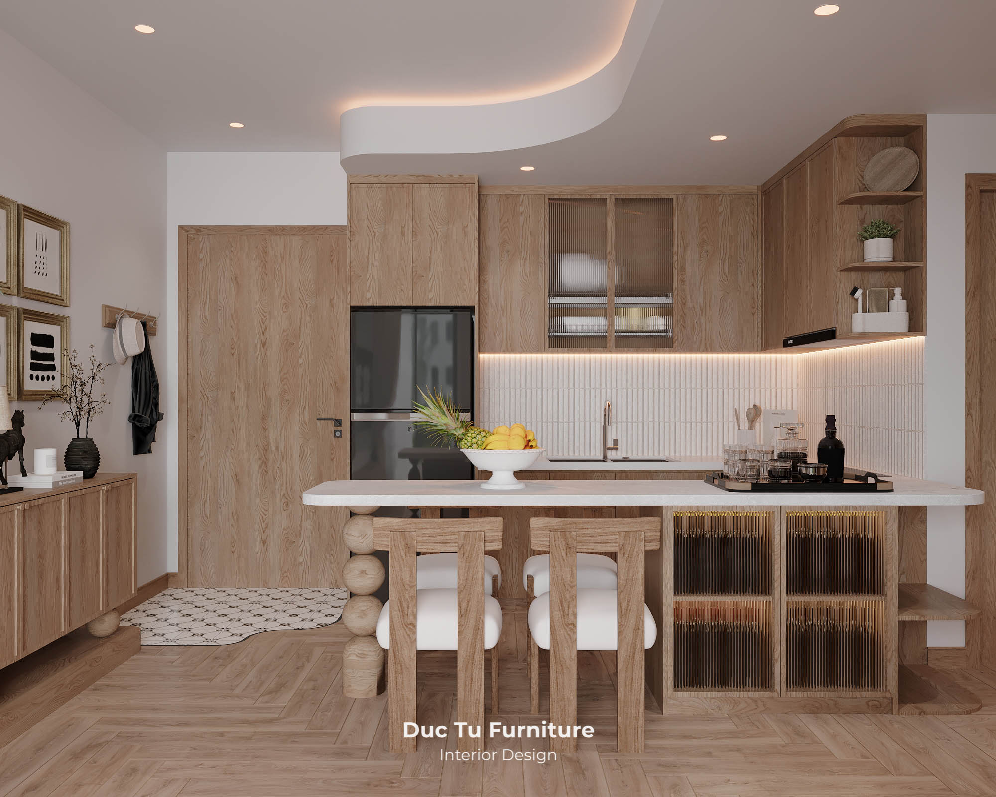 căn hộ 1 phòng ngủ Panoma thiết kế nội thất bếp trong căn hộ 1 phòng ngủ Panoma