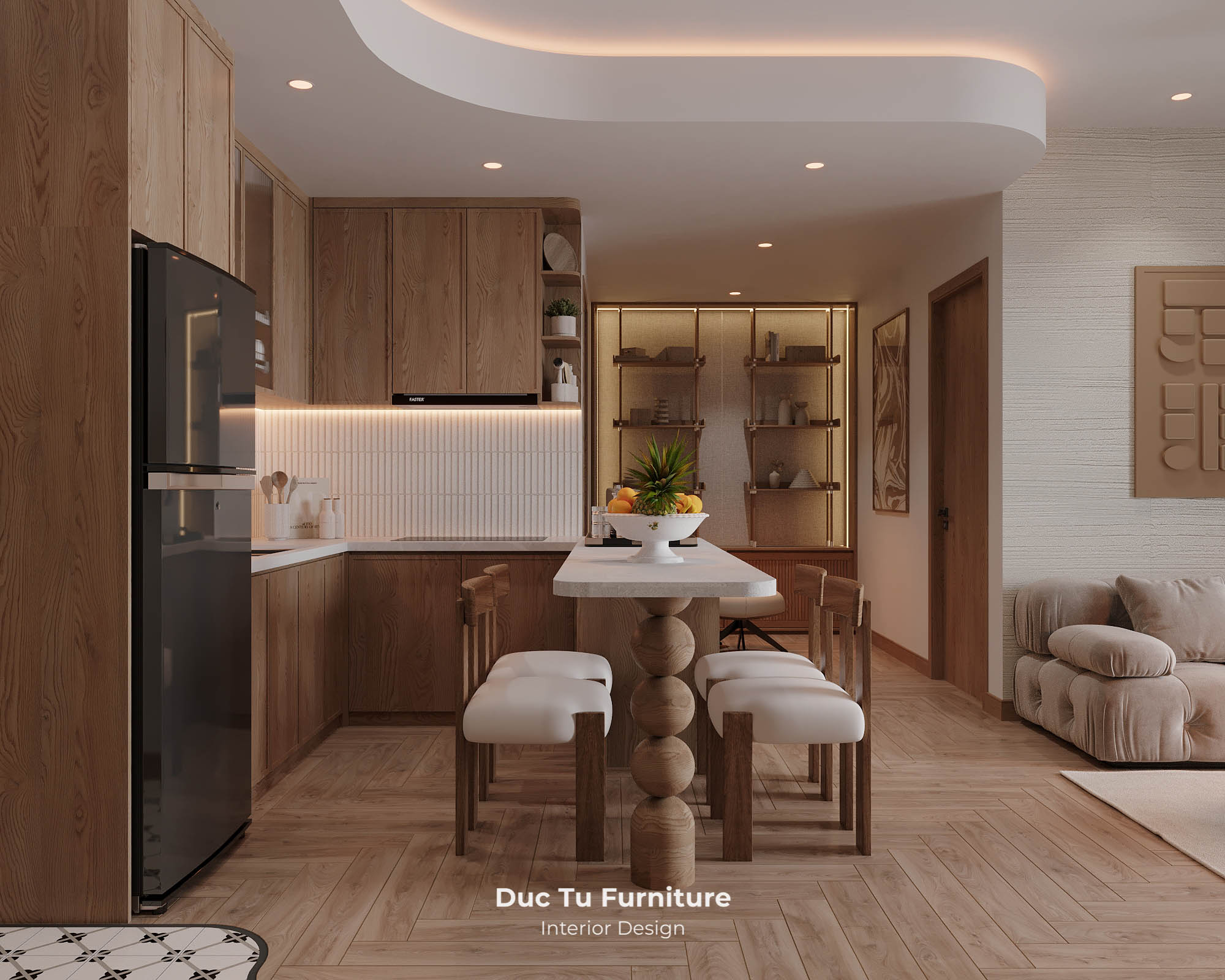 căn hộ 1 phòng ngủ Panoma Những chi tiết nội thất được chăm chút để đảm bảo đúng tinh thần Japandi