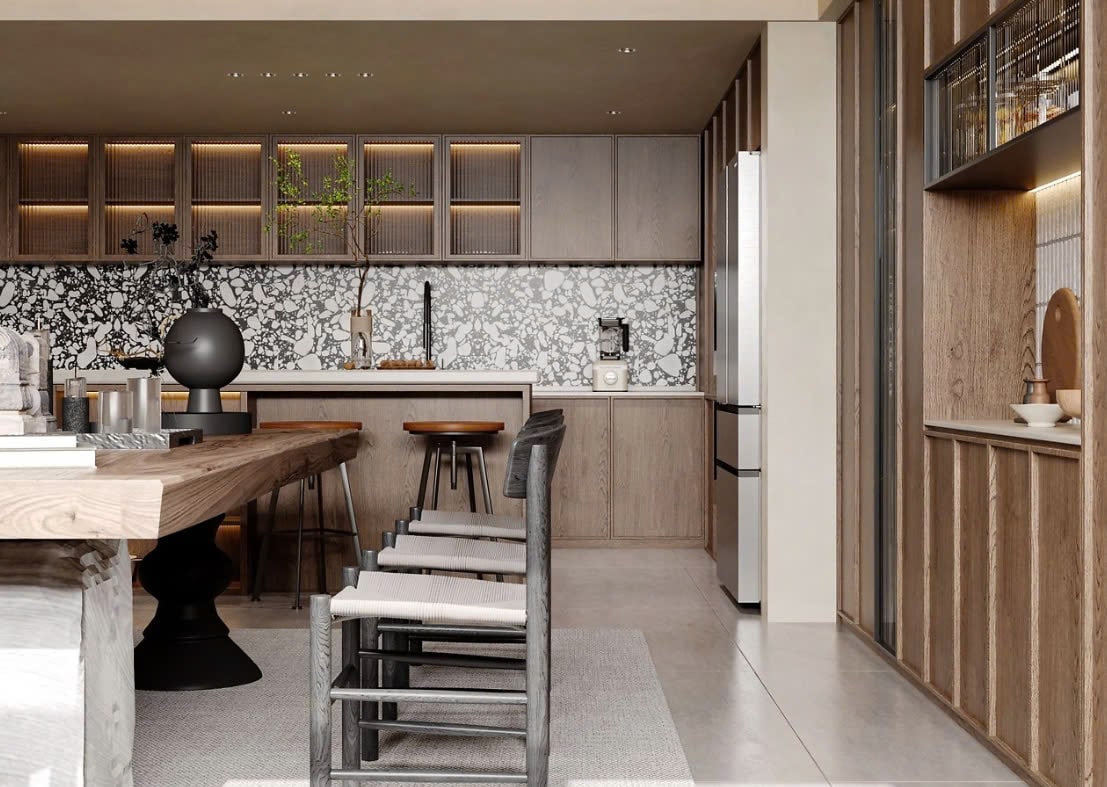 Tủ Bếp Wabi Sabi