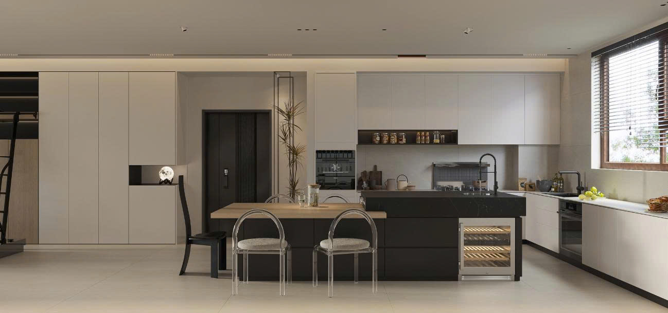 Cách bố trí phòng bếp đẹp Nội thất bếp hiện đại