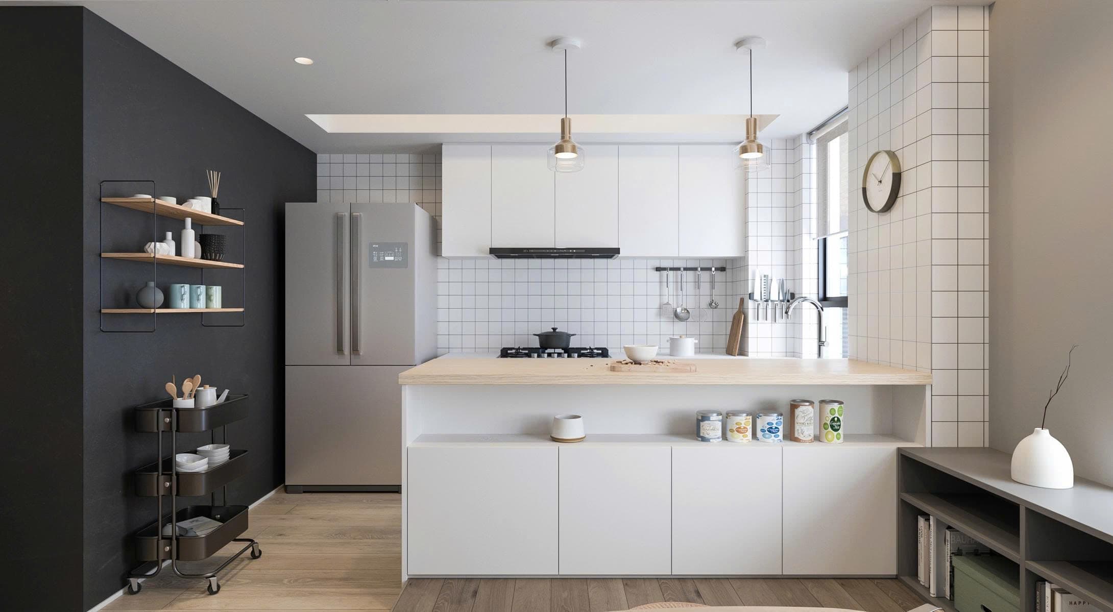 Cách bố trí phòng bếp đẹp Phòng bếp đẹp