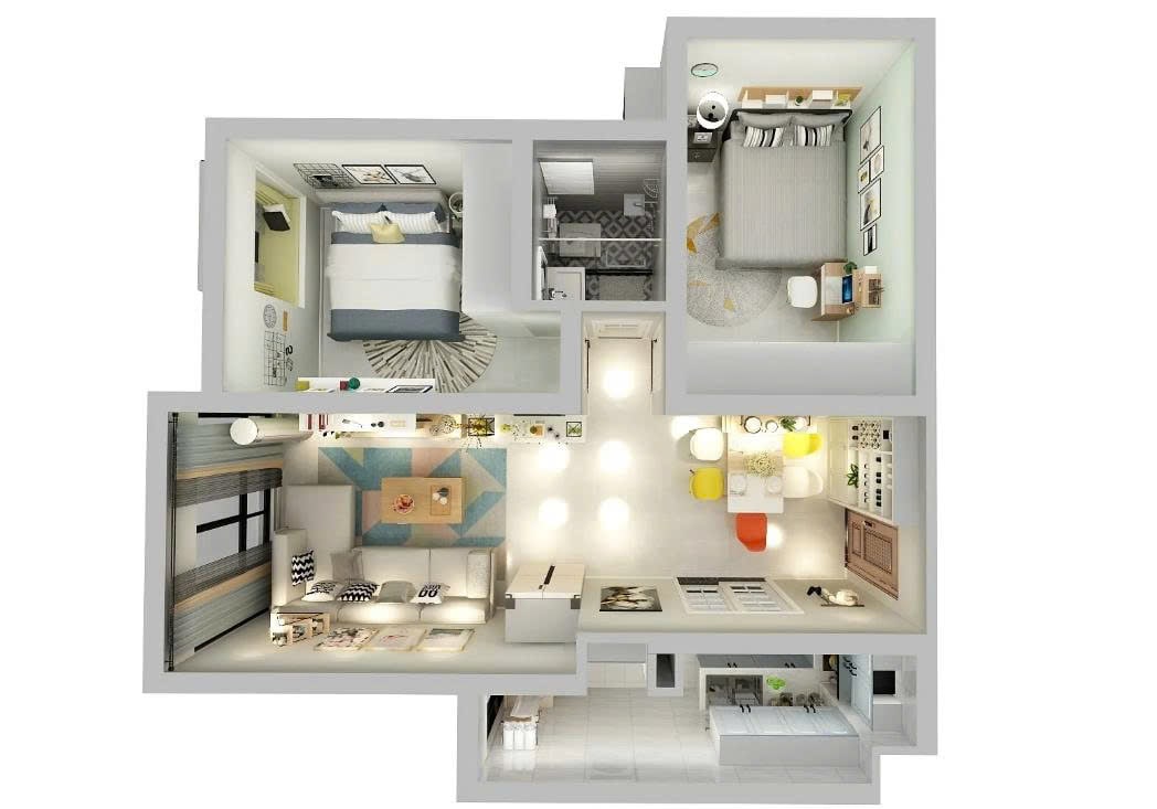 Nội thất căn hộ 2 phòng ngủ Nội thất căn hộ 2 phòng ngủ