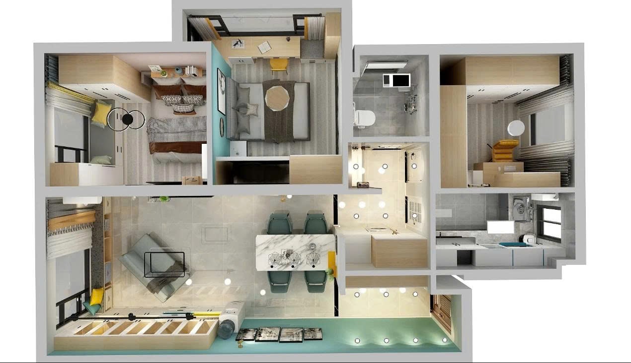 Nội thất căn hộ 2 phòng ngủ Nội thất căn hộ 2 phòng ngủ