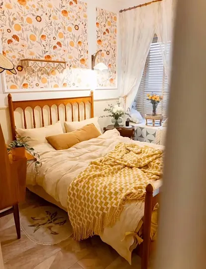 Decor Phòng Ngủ Vintage Ý tưởng decor phòng ngủ vintage ấm áp mùa đông