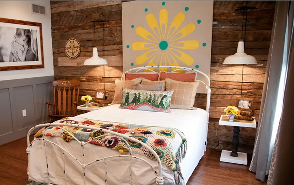 Decor Phòng Ngủ Vintage Ý tưởng decor phòng ngủ vintage với chăn len đan