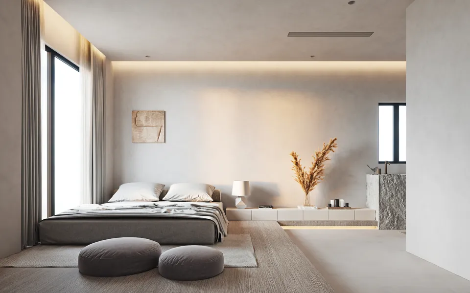 Phối Màu Phòng Ngủ Tone Dịu Nhẹ